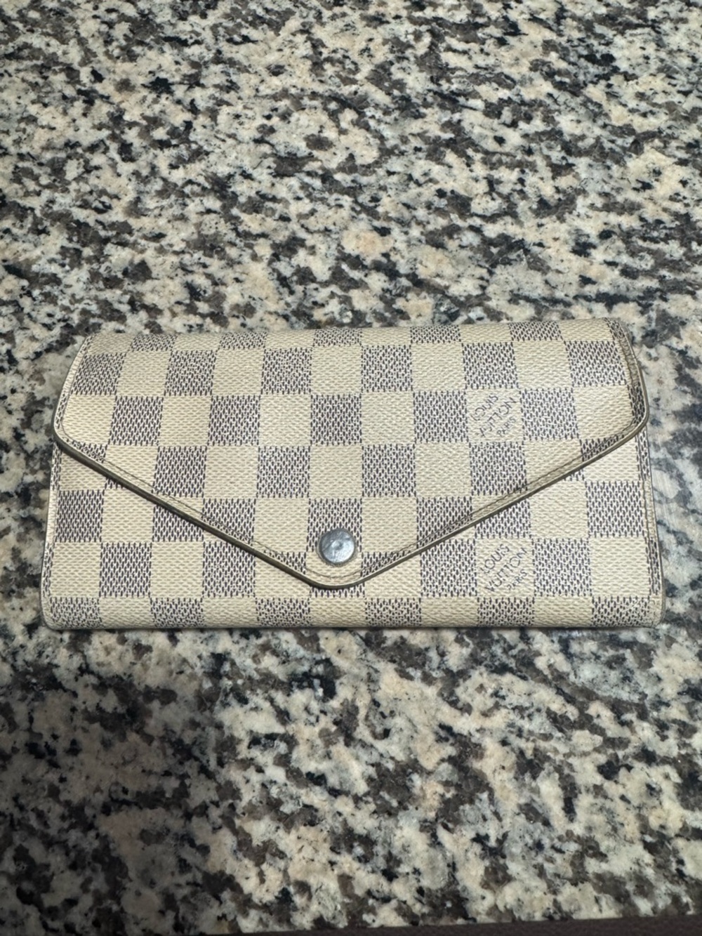 Louis Vuitton Damier Azur Checkered Envelope Wallet